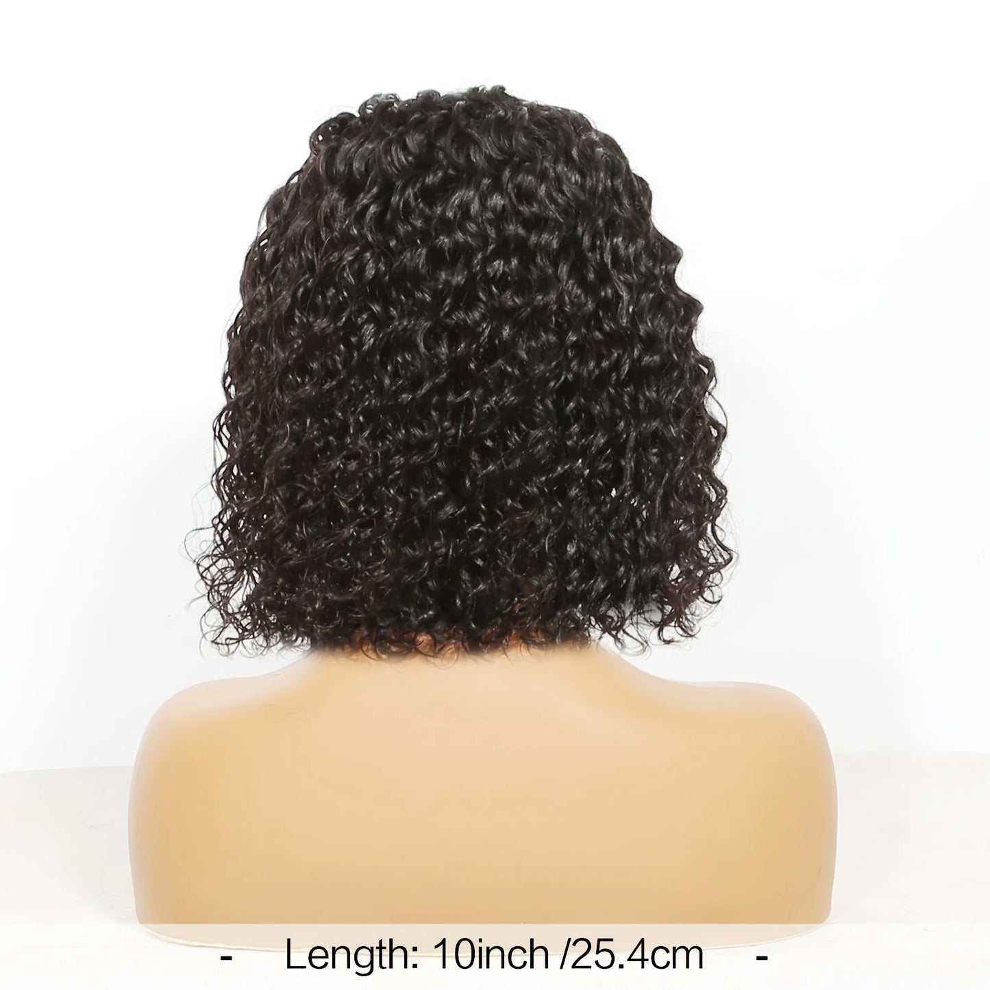 Onda profunda bandana peruca de cabelo humano encaracolado bob perucas para as mulheres 100% cabelo real bobo perucas feitas à máquina completa cabelo preto natural