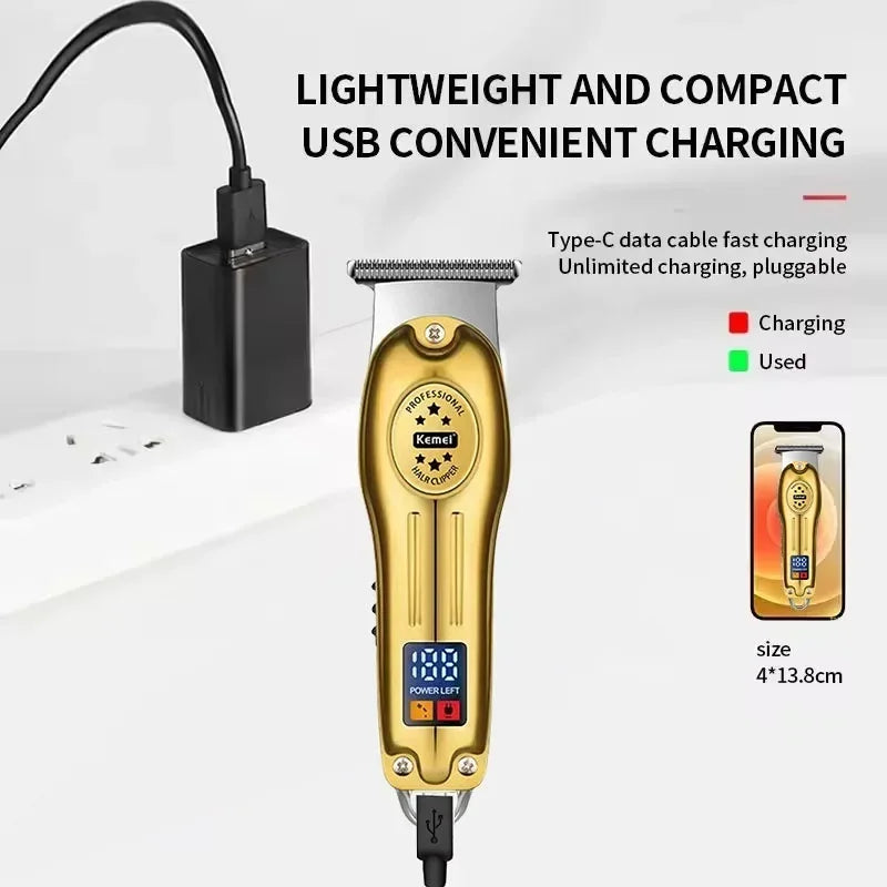 Kemei KM-2628 KM-678 KM-2024 USB Rechargeable Hair Clipper Professional Cordless Men Hair Trimmer Men's Hair Cutting Machine