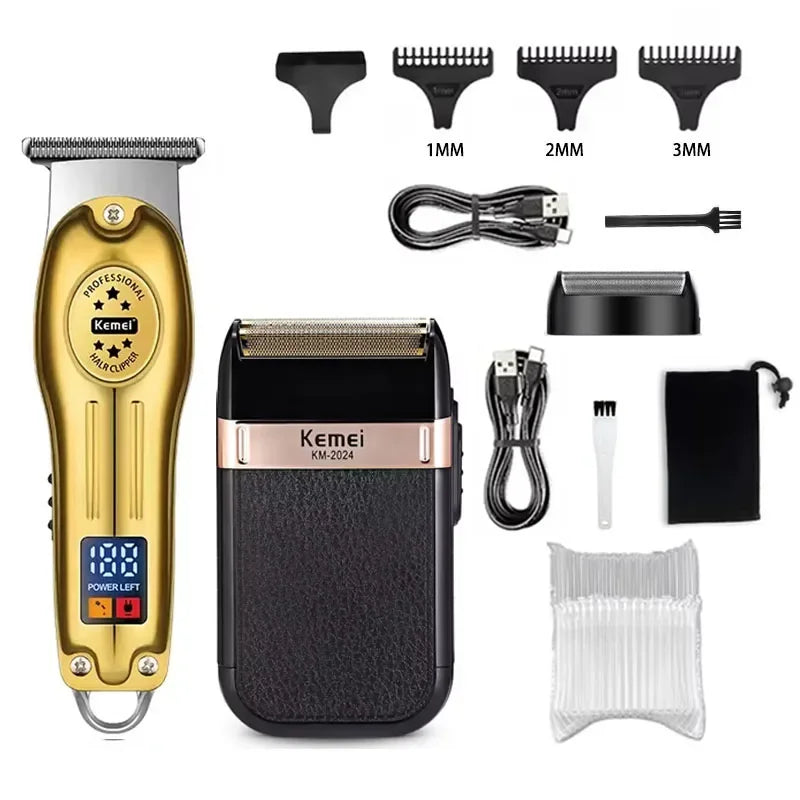 Kemei KM-2628 KM-678 KM-2024 USB Rechargeable Hair Clipper Professional Cordless Men Hair Trimmer Men's Hair Cutting Machine