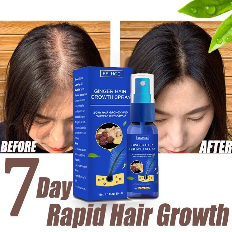 Gengibre Crescimento Do Cabelo spray Anti Queda Do Cabelo Perda De Cabelo Tratamento Óleo De Essência De Crescimento Do Cabelo para Homens Mulheres tratamento do cabelo