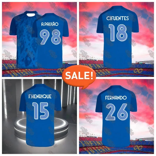 25 Year Latest Popular Football Series Cruzeiro Home Football Jersey Training Suit Men's T-shirt Summer Adult Children's Jersey