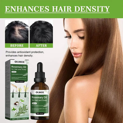 Óleo de alecrim para o crescimento do cabelo 50ml óleo essencial para o crescimento do cabelo, cuidados com o cabelo de beleza, evita a perda de cabelo produtos de crescimento do cabelo