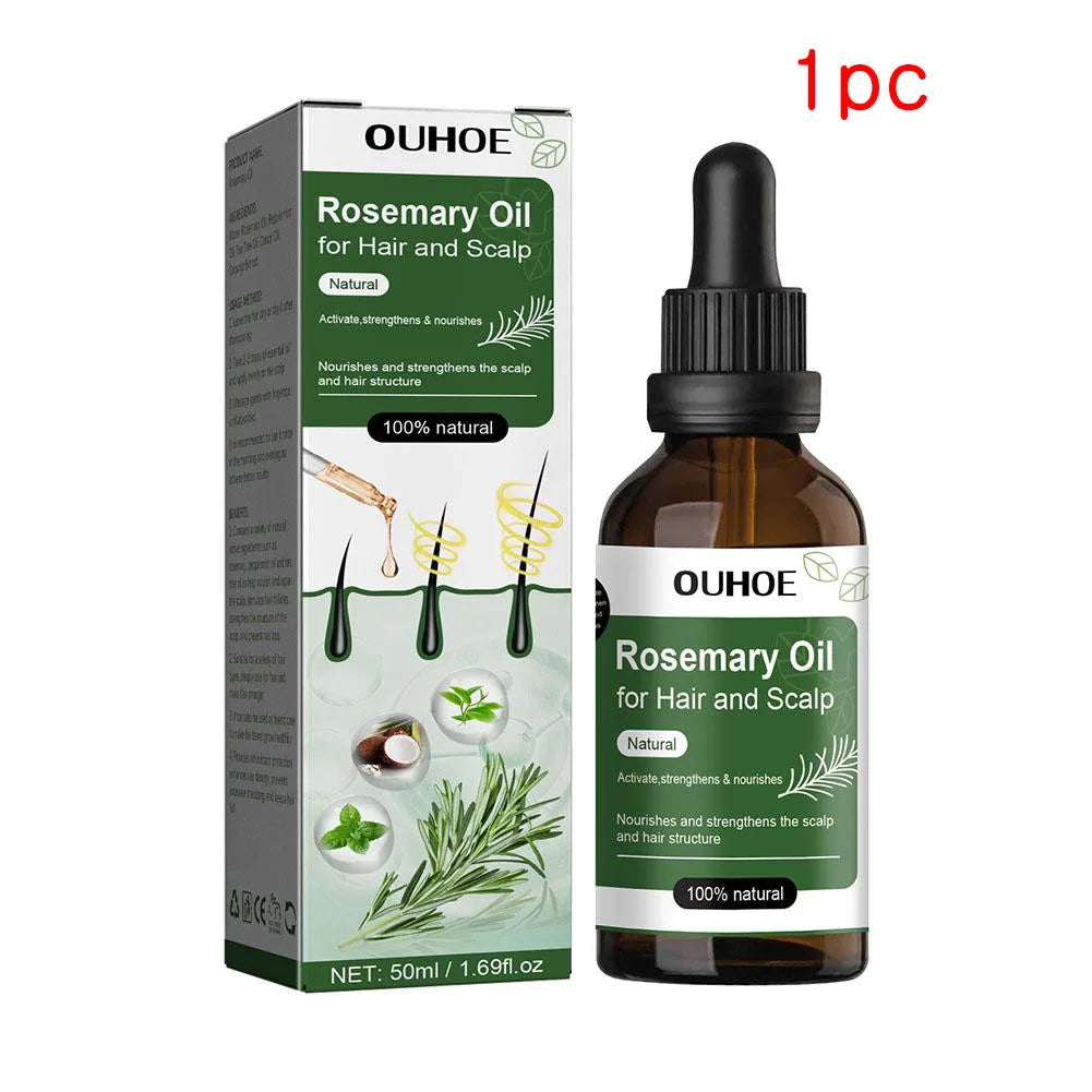 Óleo de alecrim para o crescimento do cabelo 50ml óleo essencial para o crescimento do cabelo, cuidados com o cabelo de beleza, evita a perda de cabelo produtos de crescimento do cabelo