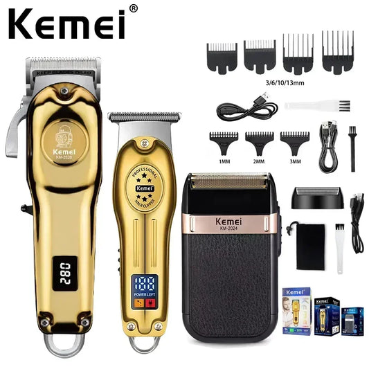 Kemei KM-2628 KM-678 KM-2024 USB Rechargeable Hair Clipper Professional Cordless Men Hair Trimmer Men's Hair Cutting Machine