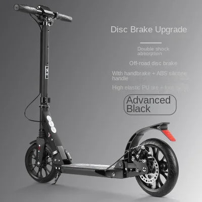 OMGD Aluminum Alloy Two-wheel Shock-absorbing Adult Scooter One-second Folding Children's Scooter Youth Shock-absorbing Scooter