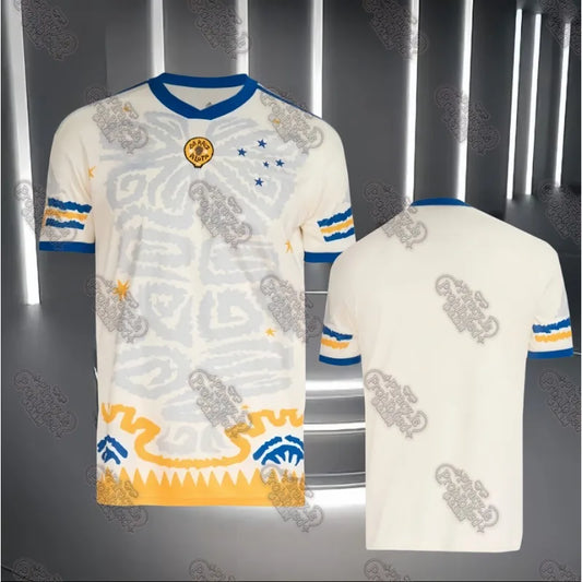 25 Year Latest Popular Football Series Cruzeiro Home Football Jersey Training Suit Men's T-shirt Summer Adult Children's Jersey