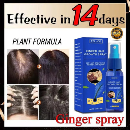 Gengibre Crescimento Do Cabelo spray Anti Queda Do Cabelo Perda De Cabelo Tratamento Óleo De Essência De Crescimento Do Cabelo para Homens Mulheres tratamento do cabelo