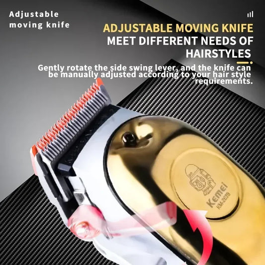 Kemei KM-2628 KM-678 KM-2024 USB Rechargeable Hair Clipper Professional Cordless Men Hair Trimmer Men's Hair Cutting Machine