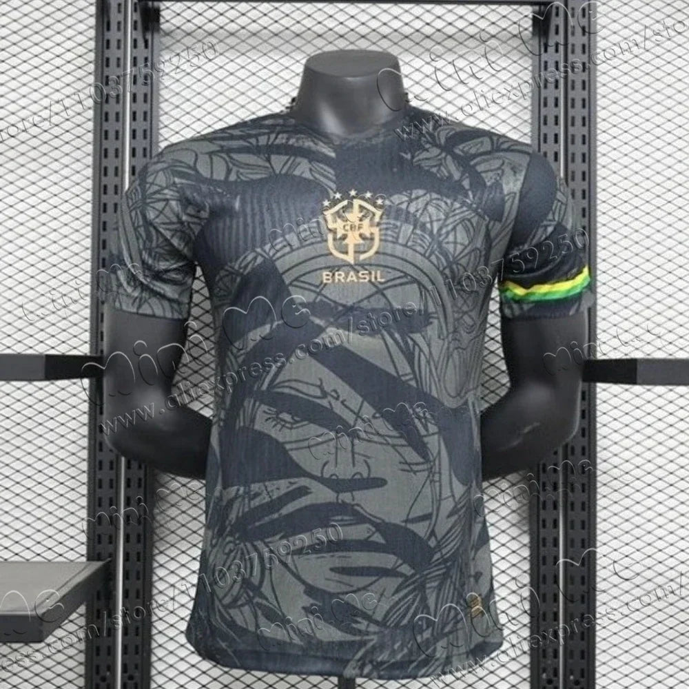 2025 T-Shirt à séchage rapide respirant unisexe T-Sh vrai maillot madrid wade Li NingNew brésil équipe de Football hommes à manches courtes
