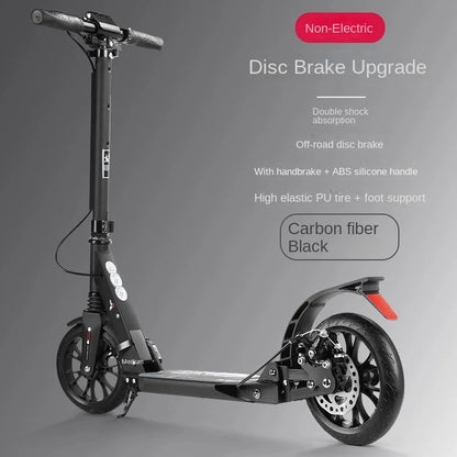 OMGD Aluminum Alloy Two-wheel Shock-absorbing Adult Scooter One-second Folding Children's Scooter Youth Shock-absorbing Scooter