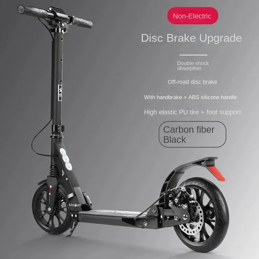 OMGD Aluminum Alloy Two-wheel Shock-absorbing Adult Scooter One-second Folding Children's Scooter Youth Shock-absorbing Scooter