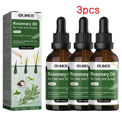 Óleo de alecrim para o crescimento do cabelo 50ml óleo essencial para o crescimento do cabelo, cuidados com o cabelo de beleza, evita a perda de cabelo produtos de crescimento do cabelo