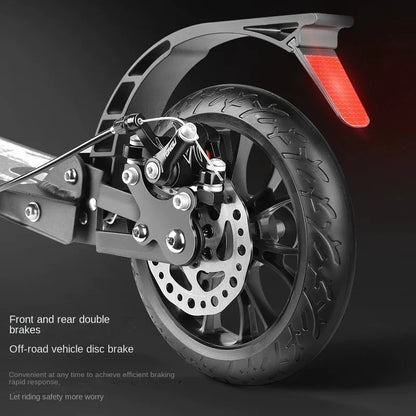 OMGD Aluminum Alloy Two-wheel Shock-absorbing Adult Scooter One-second Folding Children's Scooter Youth Shock-absorbing Scooter